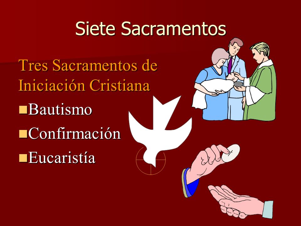Siete Sacramentos Tres Sacramentos de Iniciación Cristiana Bautismo