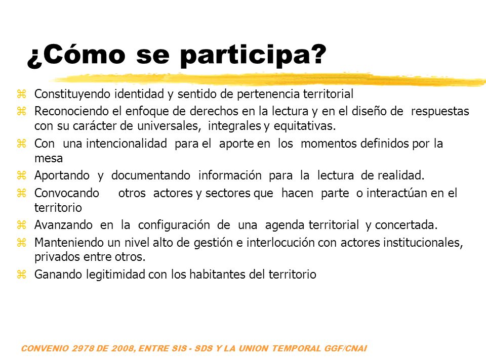 ¿Cómo se participa Constituyendo identidad y sentido de pertenencia territorial.