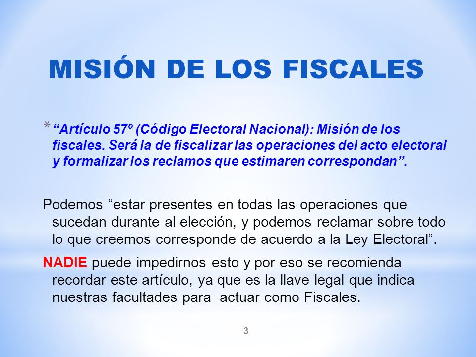 MISIÓN DE LOS FISCALES