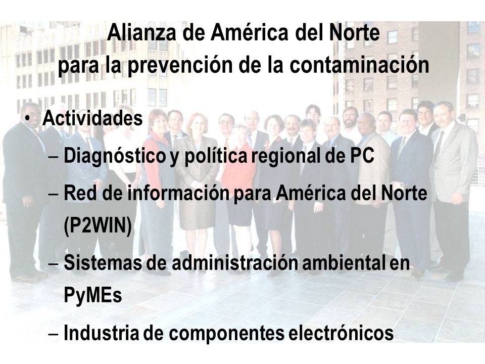 Alianza de América del Norte para la prevención de la contaminación