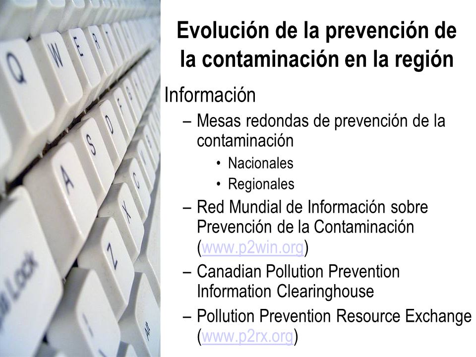Evolución de la prevención de la contaminación en la región