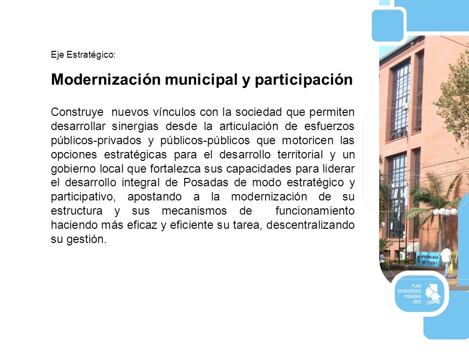 Modernización municipal y participación