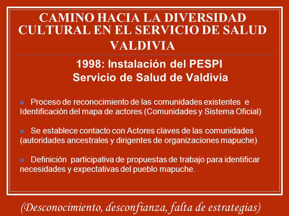 CAMINO HACIA LA DIVERSIDAD CULTURAL EN EL SERVICIO DE SALUD VALDIVIA