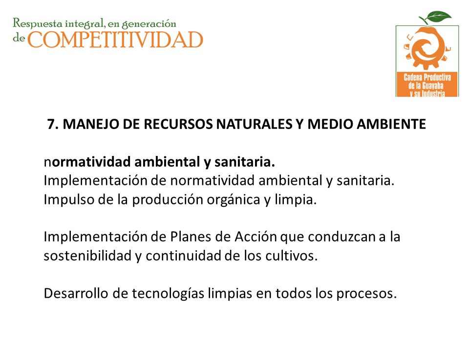 7. MANEJO DE RECURSOS NATURALES Y MEDIO AMBIENTE normatividad ambiental y sanitaria.