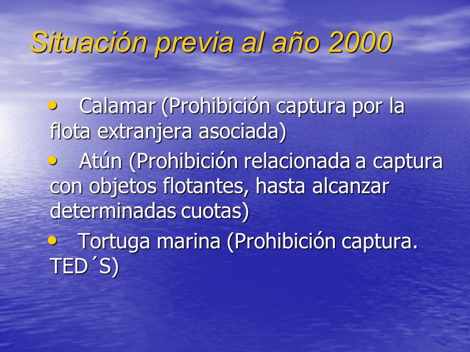 Situación previa al año 2000