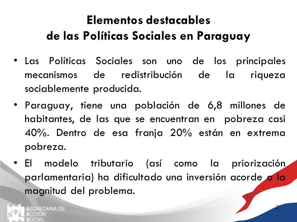 Elementos destacables de las Políticas Sociales en Paraguay