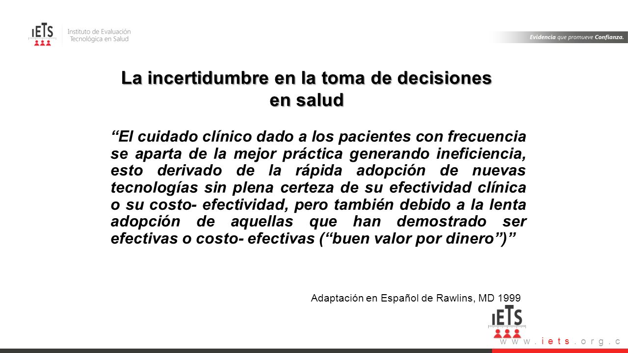 La incertidumbre en la toma de decisiones en salud