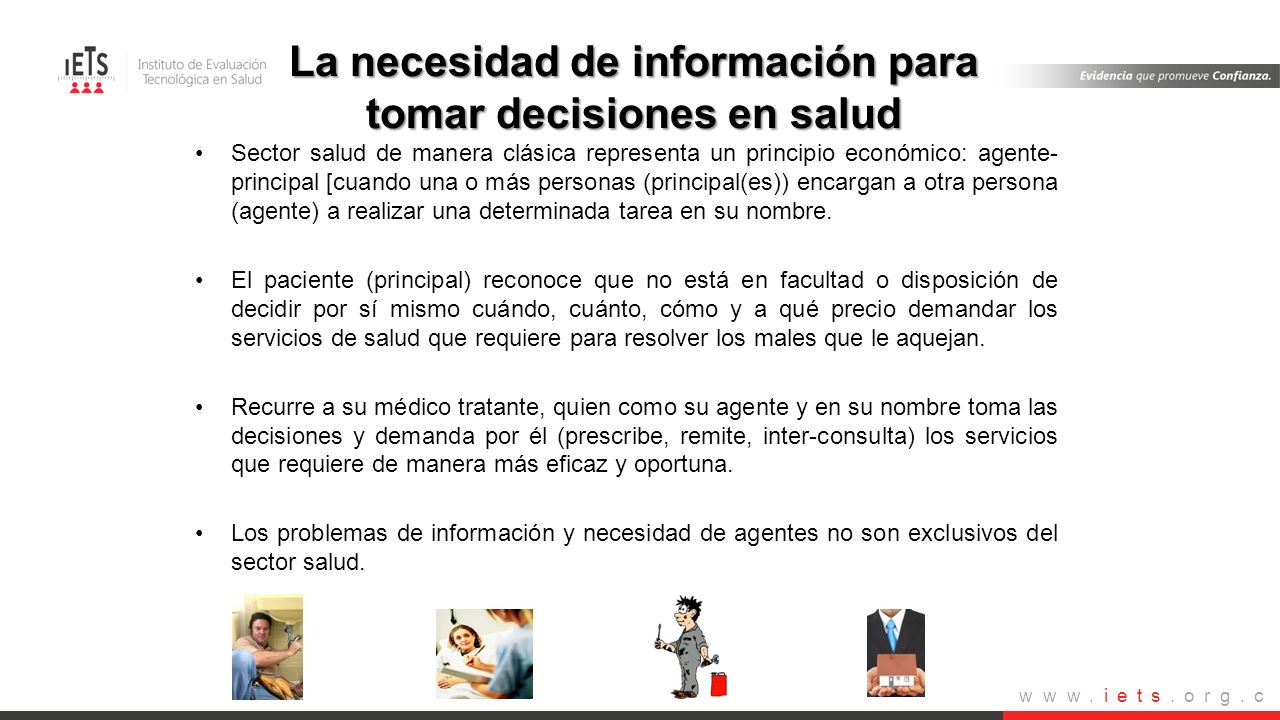 La necesidad de información para tomar decisiones en salud