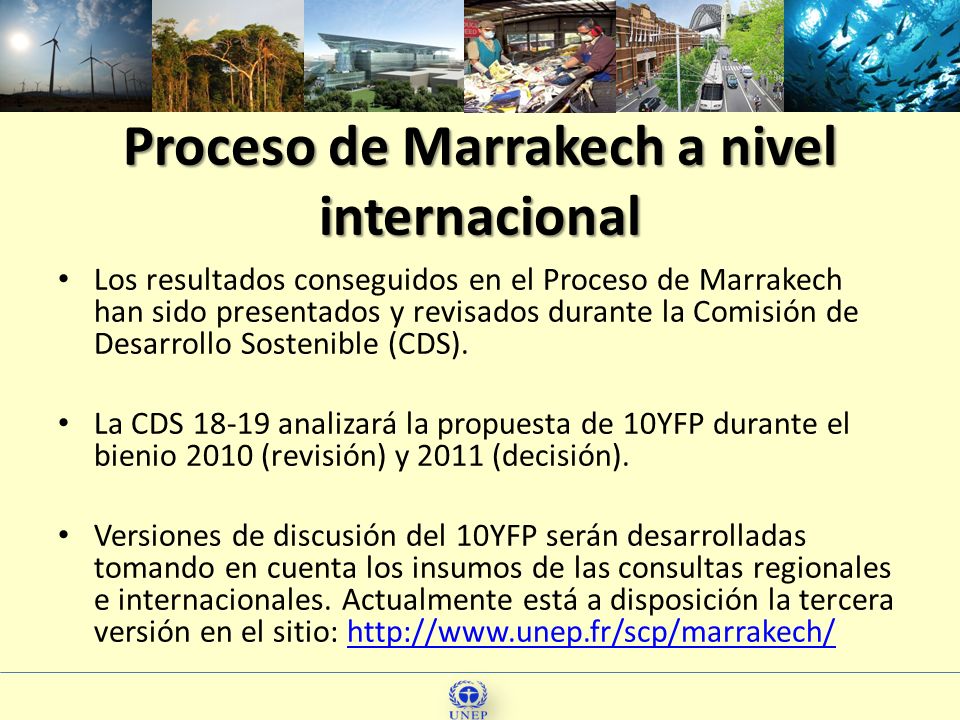Proceso de Marrakech a nivel internacional