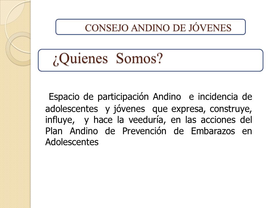 CONSEJO ANDINO DE JÓVENES