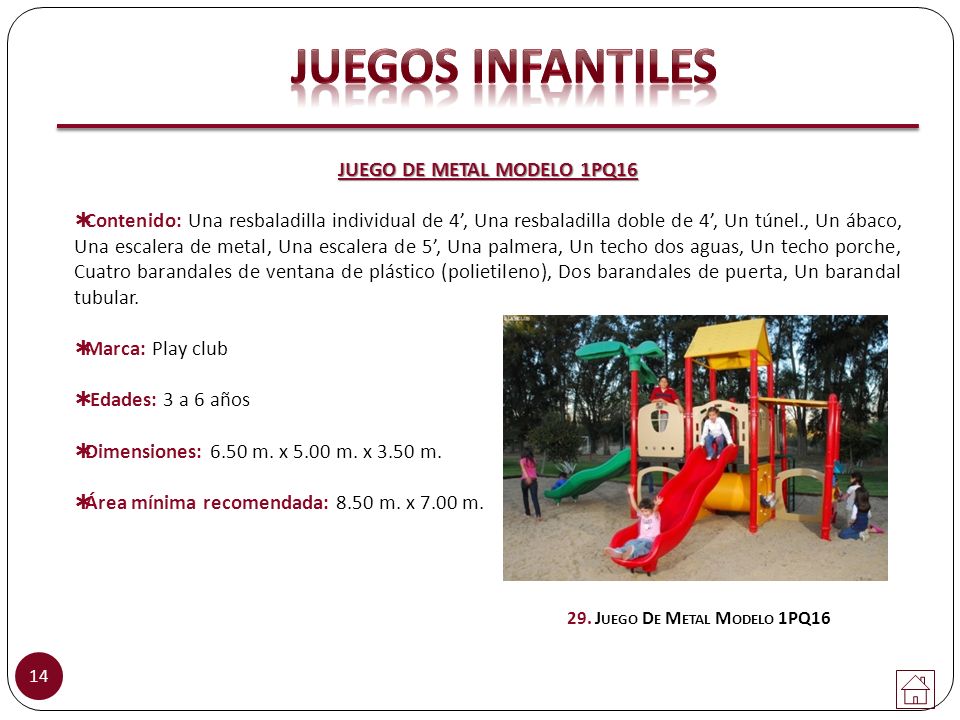 JUEGO DE METAL MODELO 1PQ Juego De Metal Modelo 1PQ16