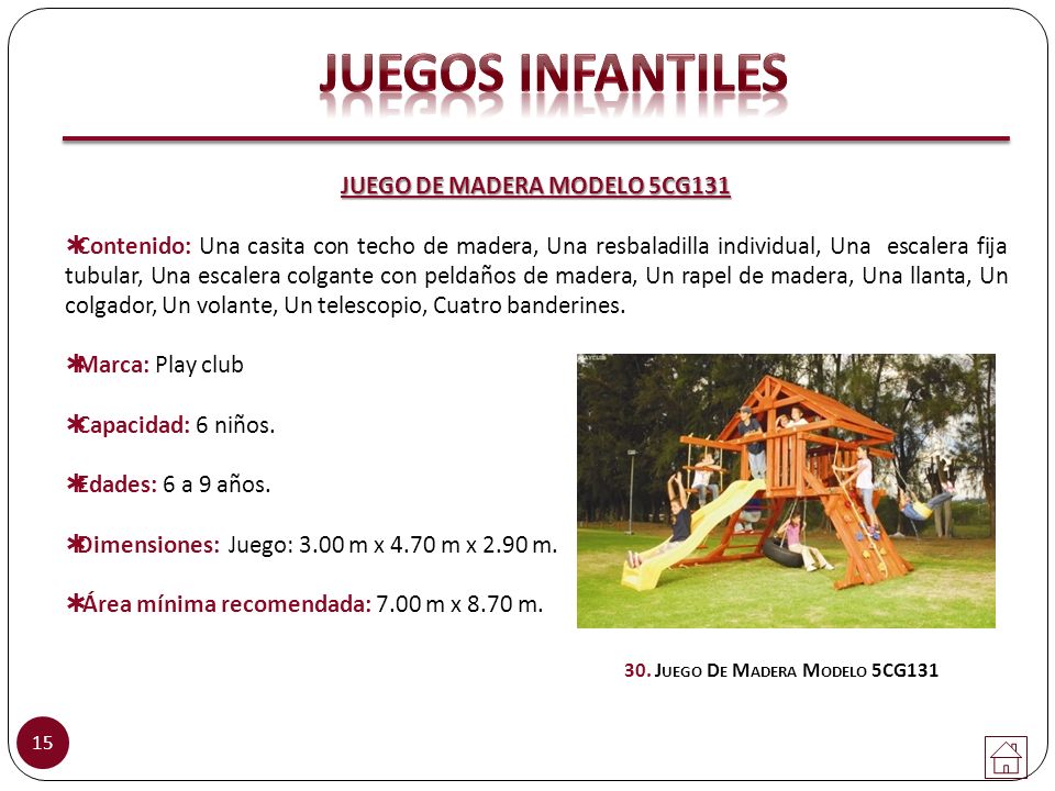JUEGO DE MADERA MODELO 5CG Juego De Madera Modelo 5CG131