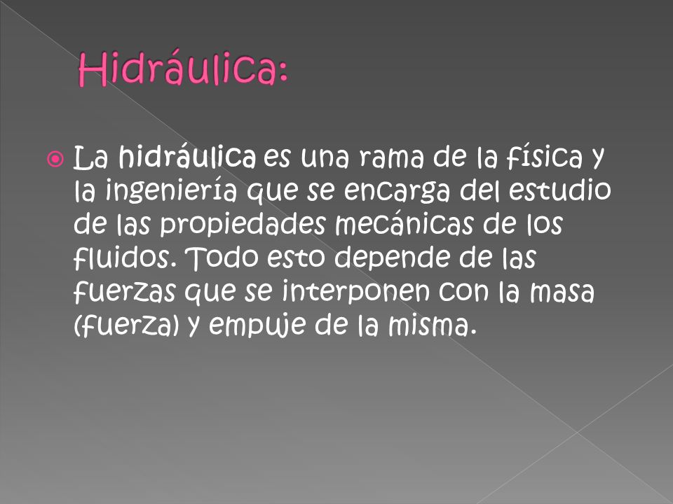 Hidráulica: