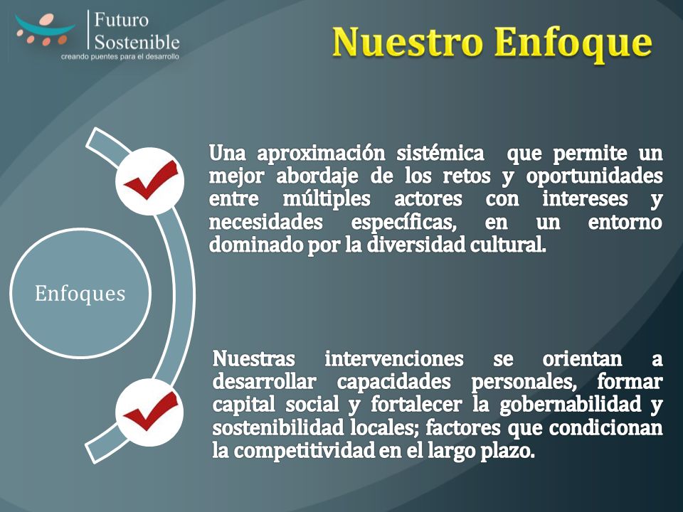 Nuestro Enfoque Enfoques