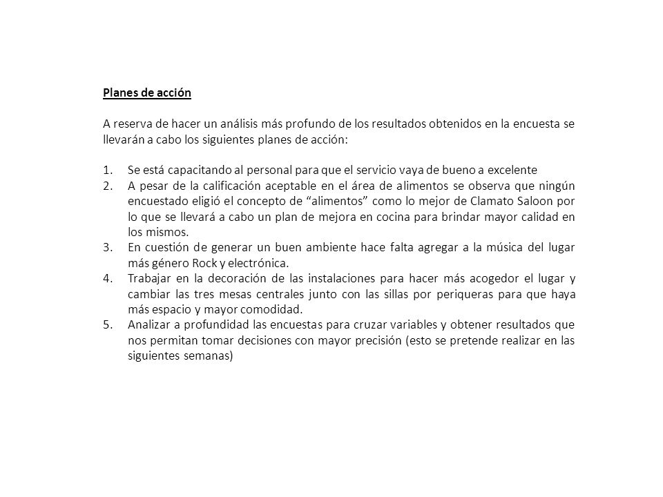 Planes de acción