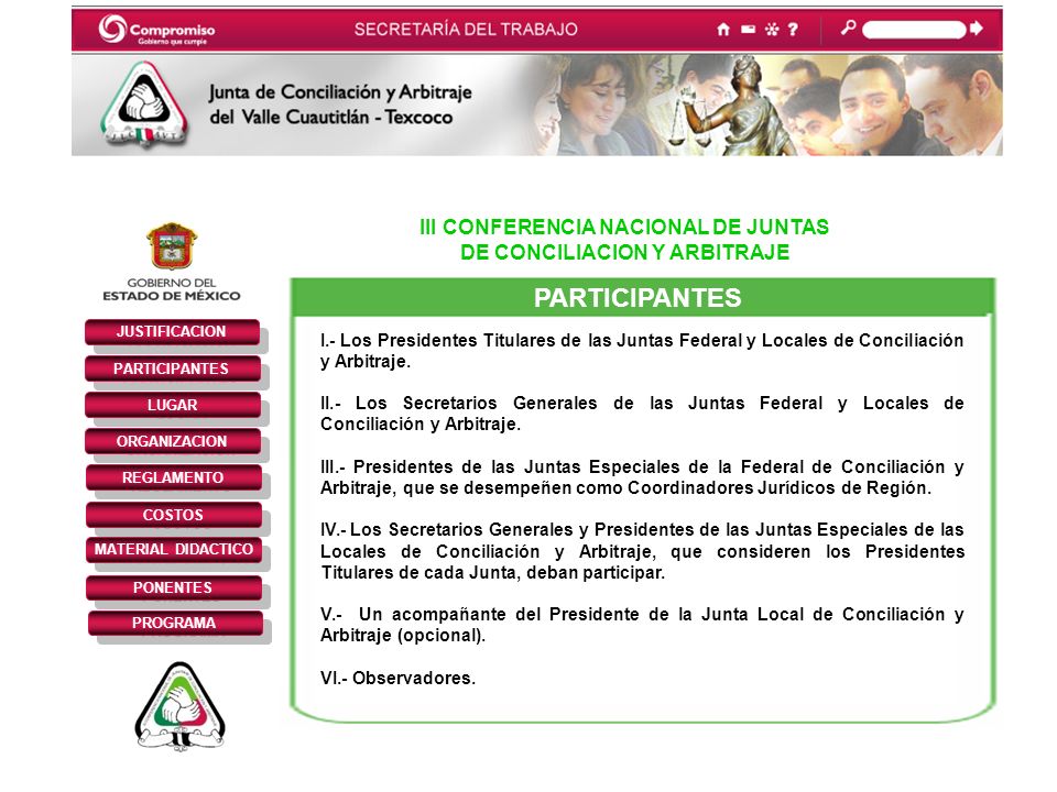 III CONFERENCIA NACIONAL DE JUNTAS DE CONCILIACION Y ARBITRAJE