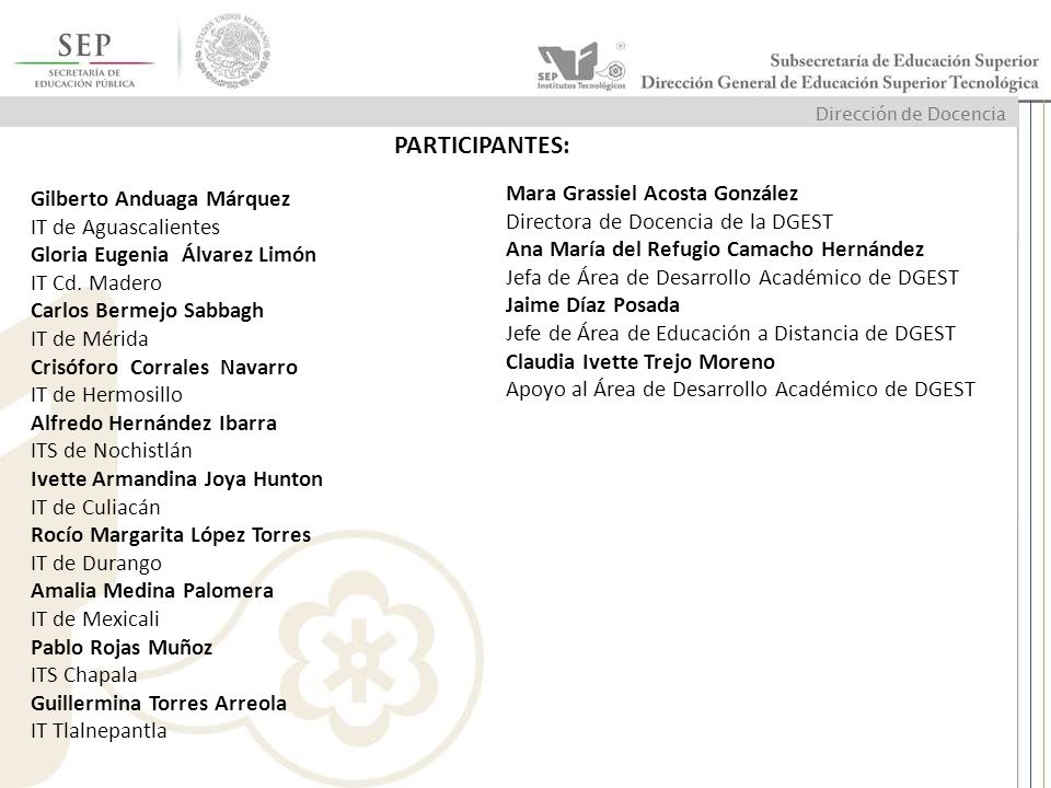 PARTICIPANTES: Mara Grassiel Acosta González Gilberto Anduaga Márquez