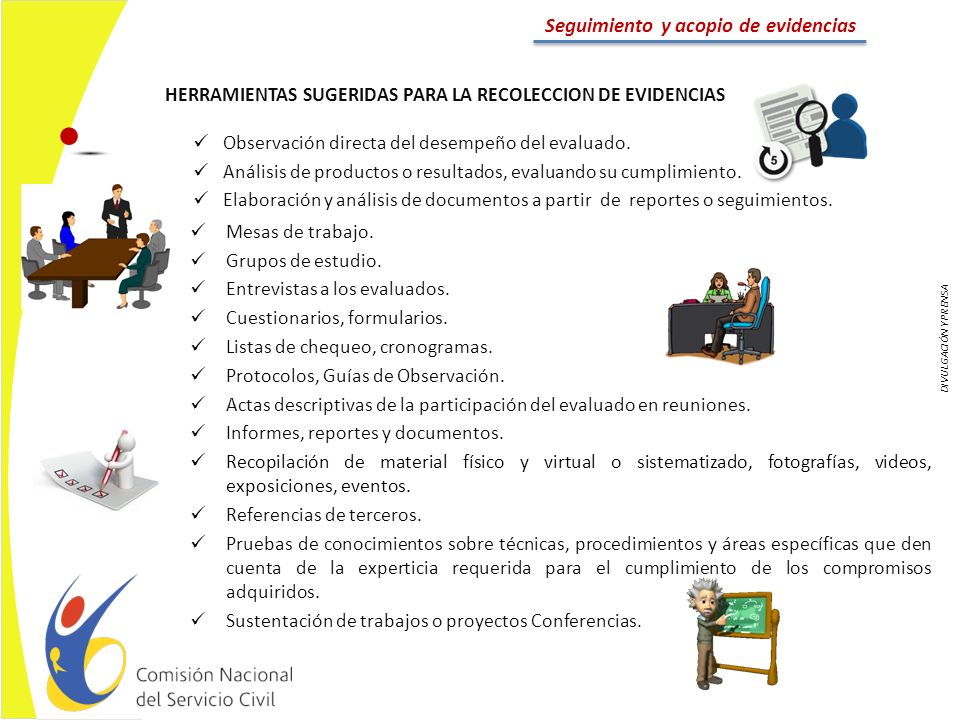 Seguimiento y acopio de evidencias