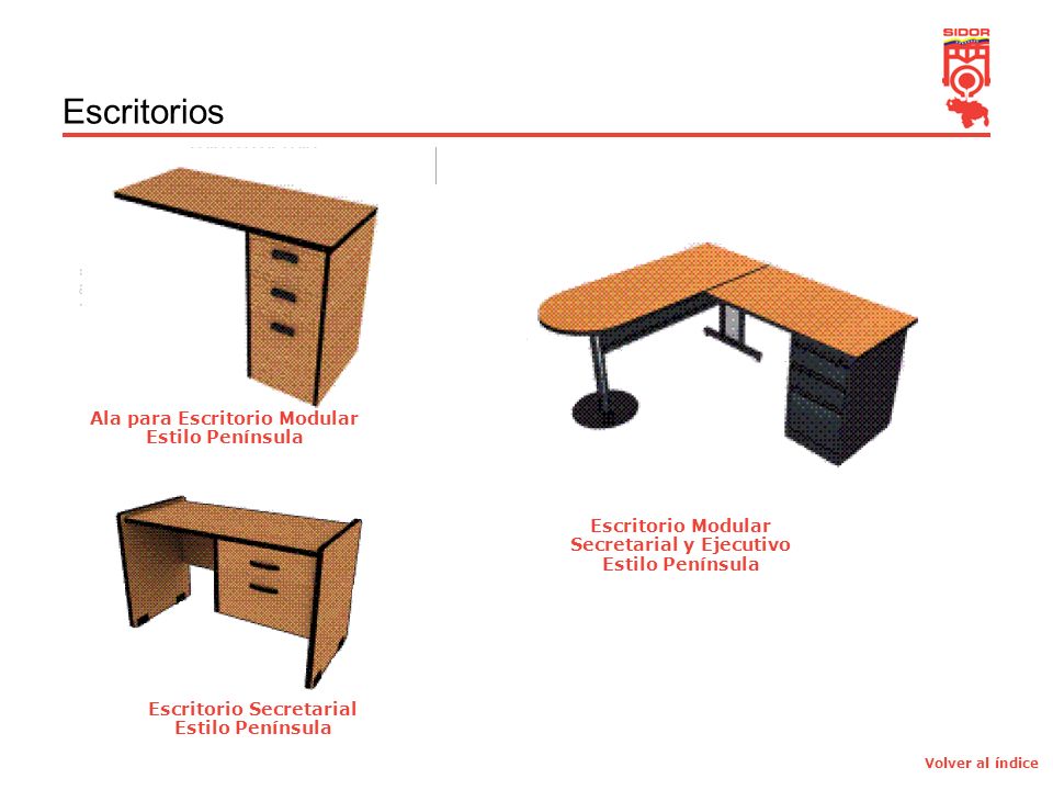 Escritorios Ala para Escritorio Modular Estilo Península
