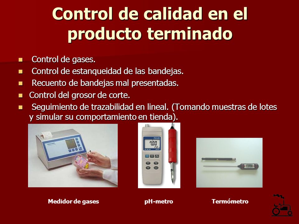 Control de calidad en el producto terminado