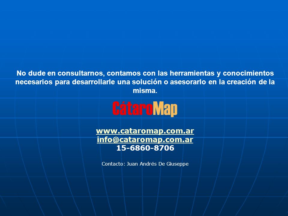 No dude en consultarnos, contamos con las herramientas y conocimientos necesarios para desarrollarle una solución o asesorarlo en la creación de la misma.