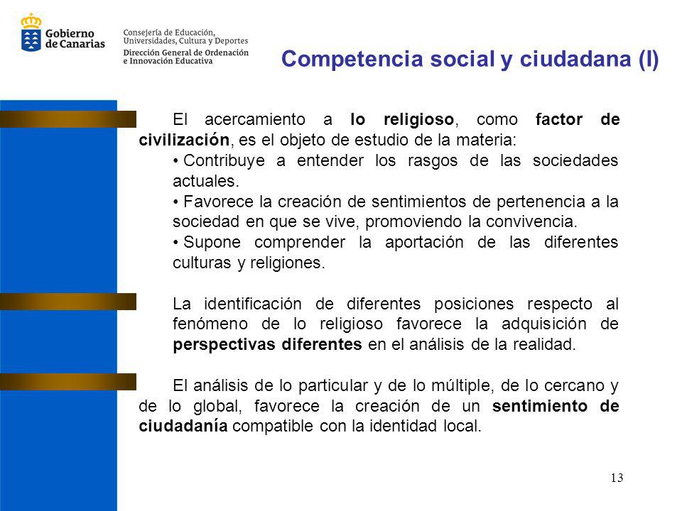 Competencia social y ciudadana (I)