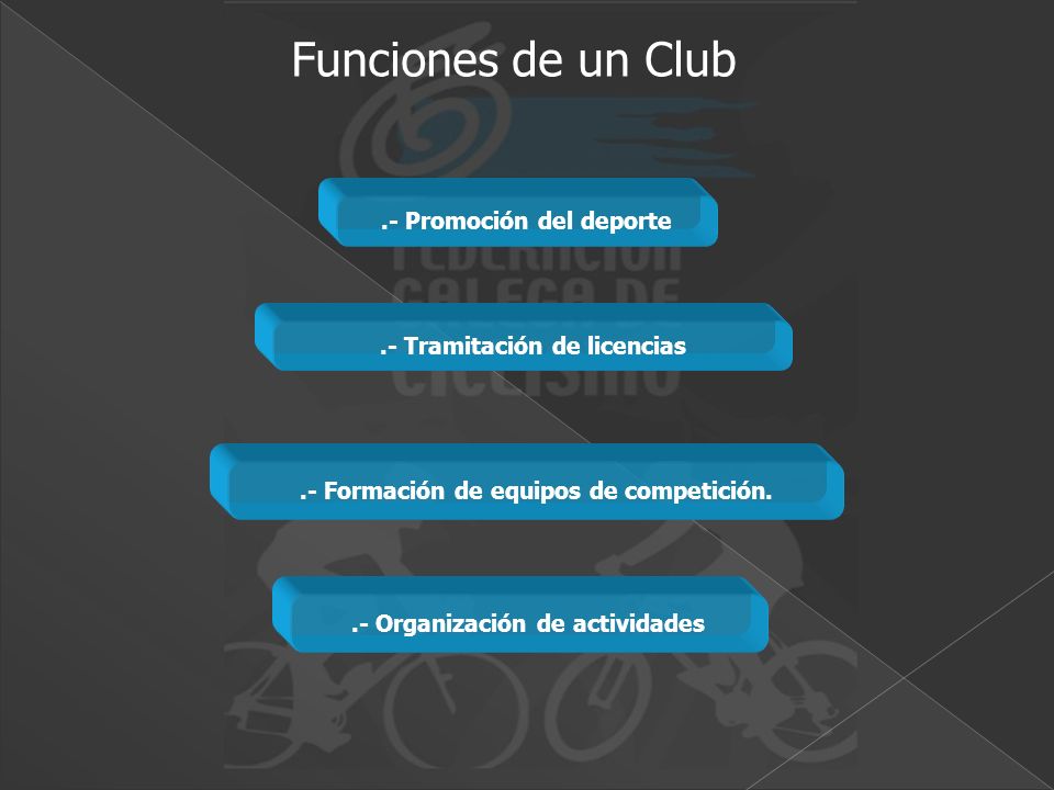 Funciones de un Club .- Promoción del deporte