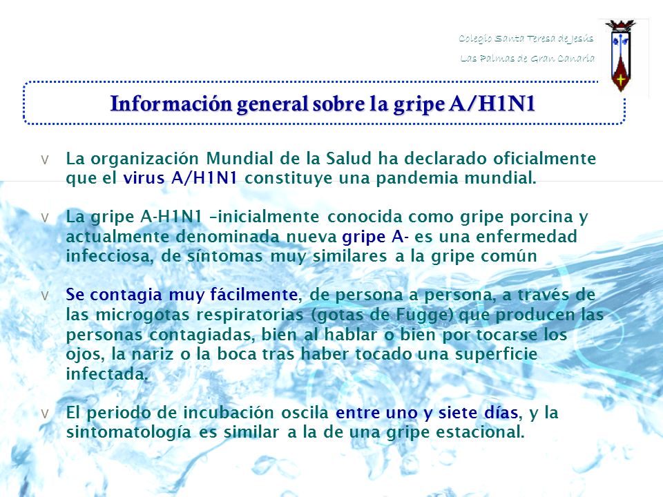 Información general sobre la gripe A/H1N1