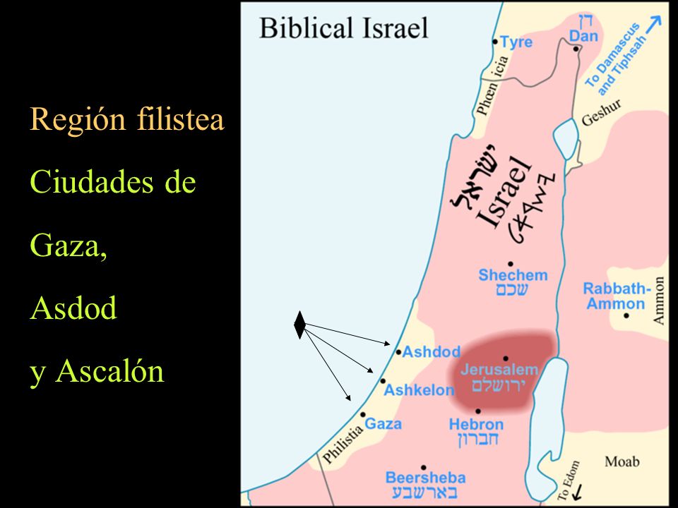 Región filistea Ciudades de Gaza, Asdod y Ascalón