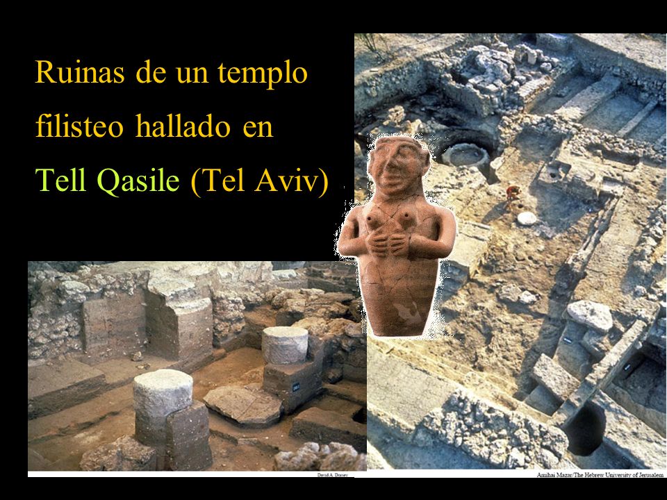 Ruinas de un templo filisteo hallado en Tell Qasile (Tel Aviv)