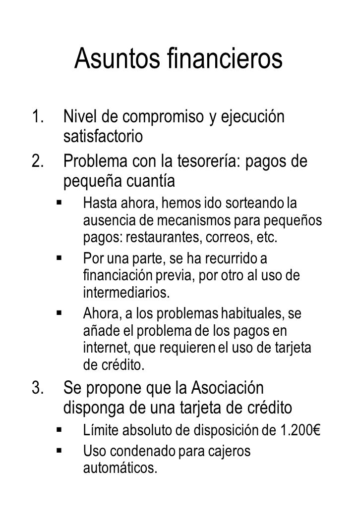 Asuntos financieros Nivel de compromiso y ejecución satisfactorio