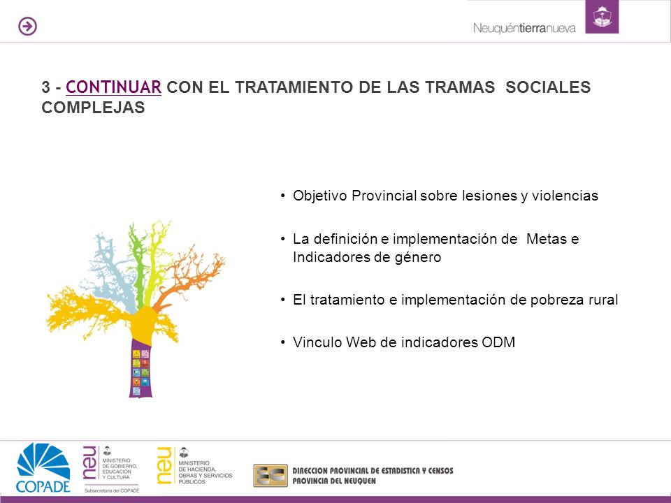 3 - CONTINUAR CON EL TRATAMIENTO DE LAS TRAMAS SOCIALES COMPLEJAS