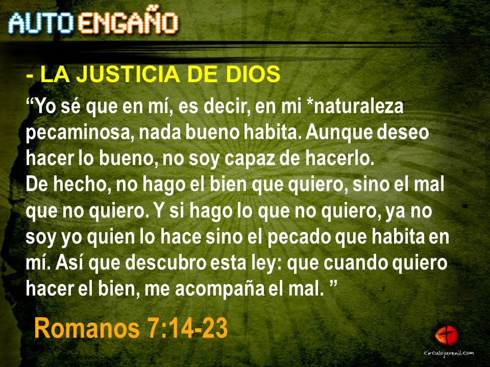 Romanos 7: LA JUSTICIA DE DIOS