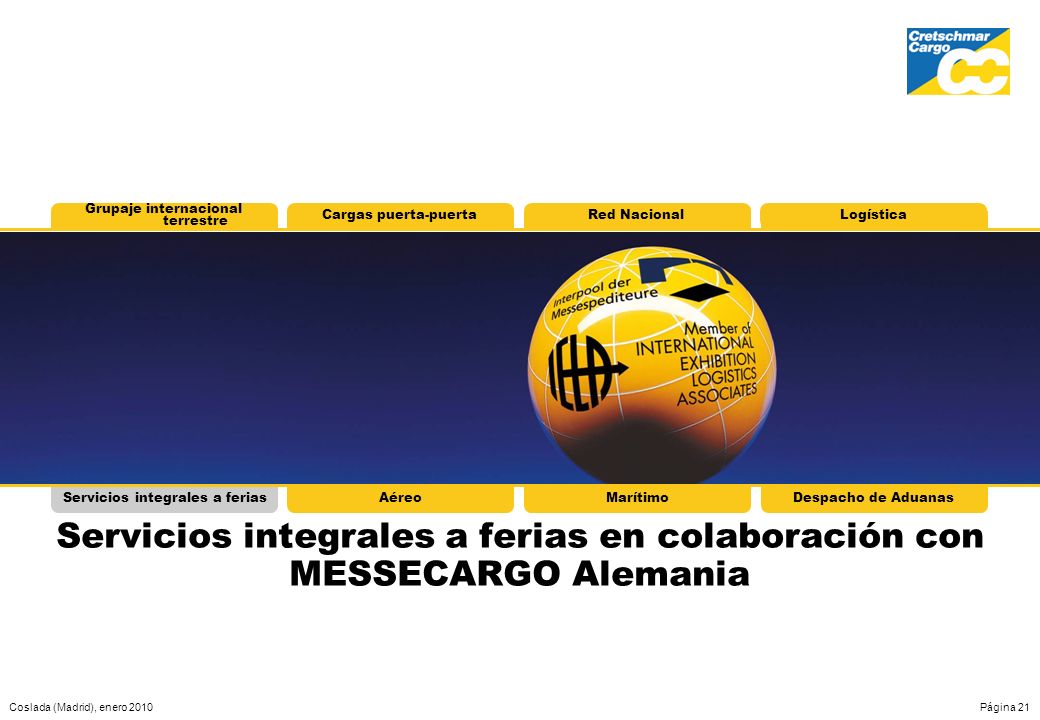 Servicios integrales a ferias en colaboración con MESSECARGO Alemania