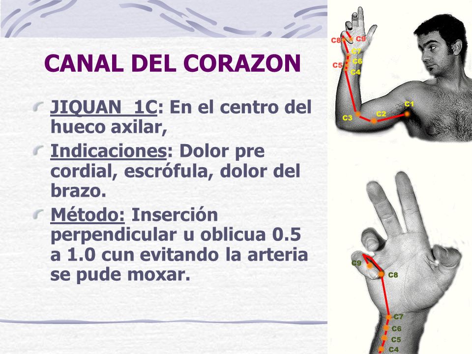 CANAL DEL CORAZON JIQUAN 1C: En el centro del hueco axilar,