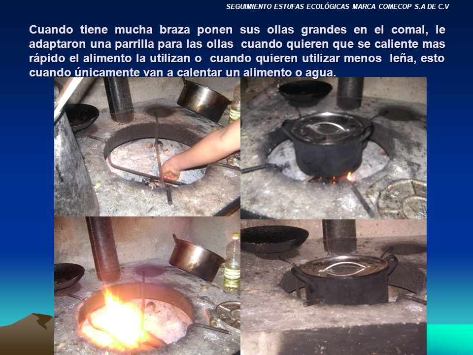 SEGUIMIENTO ESTUFAS ECOLÓGICAS MARCA COMECOP S.A DE C.V