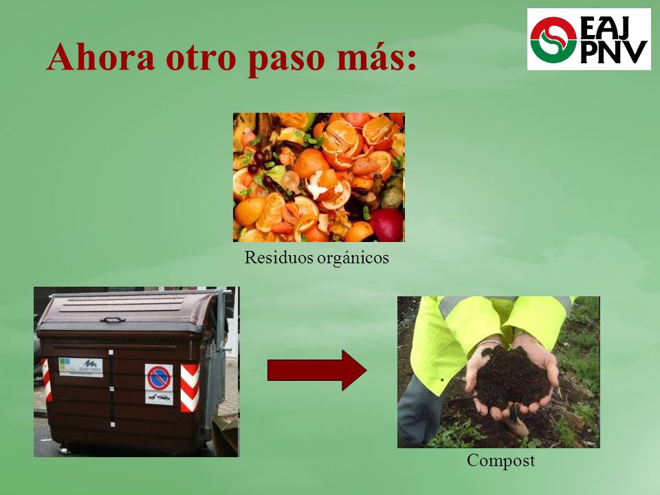 Ahora otro paso más: Residuos orgánicos Compost
