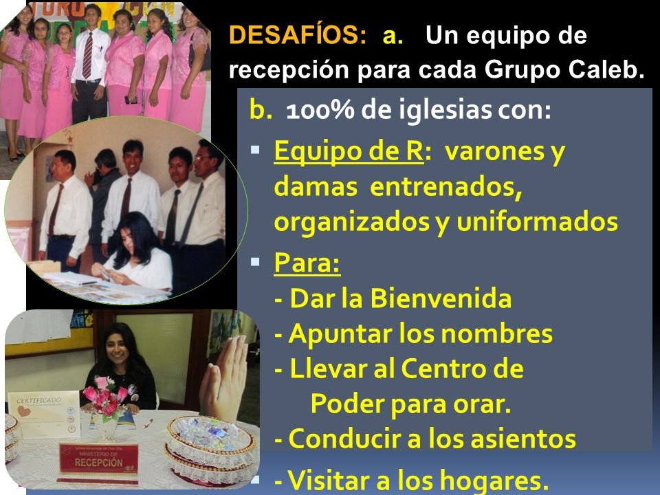 Equipo de R: varones y damas entrenados, organizados y uniformados