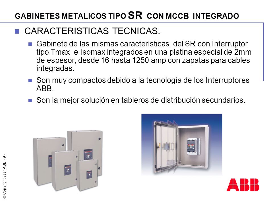 GABINETES METALICOS TIPO SR CON MCCB INTEGRADO