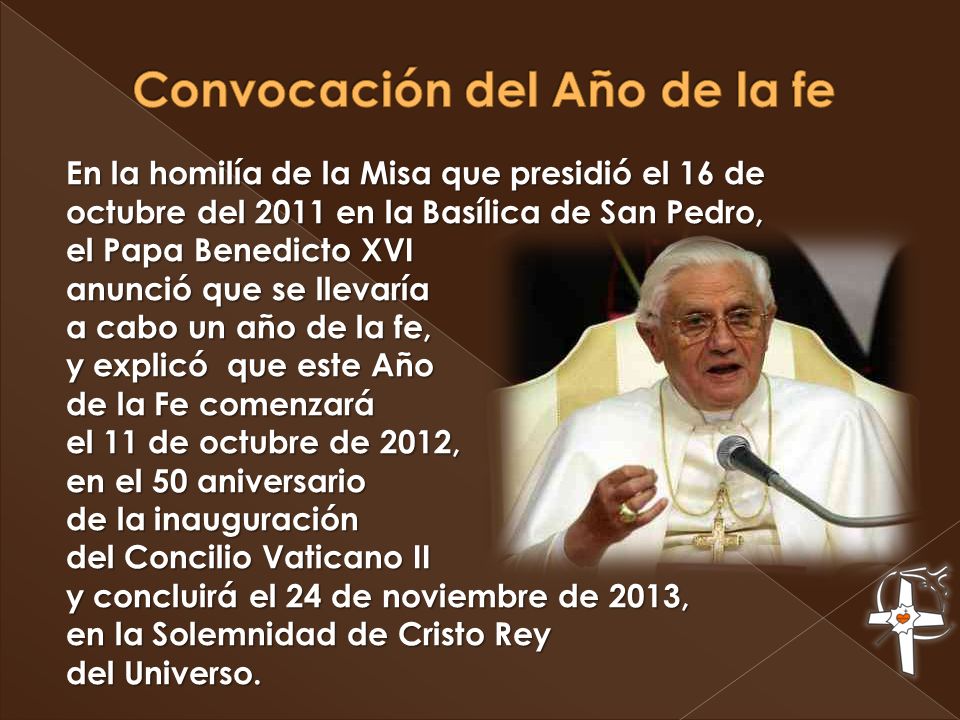 Convocación del Año de la fe