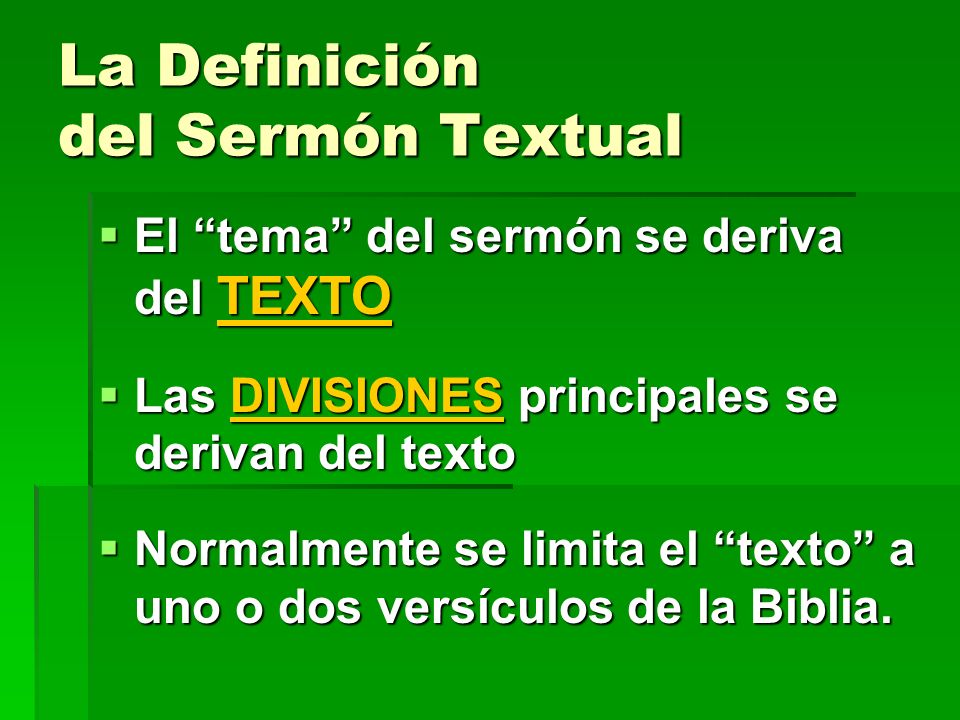 La Definición del Sermón Textual