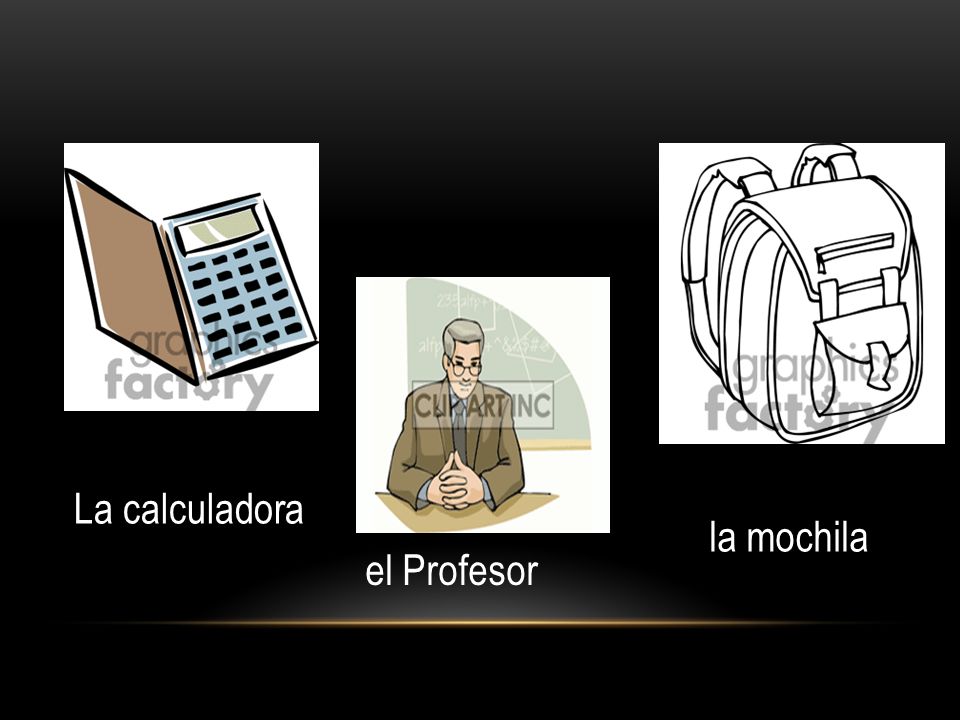 La calculadora e La calculadora la mochila el Profesor