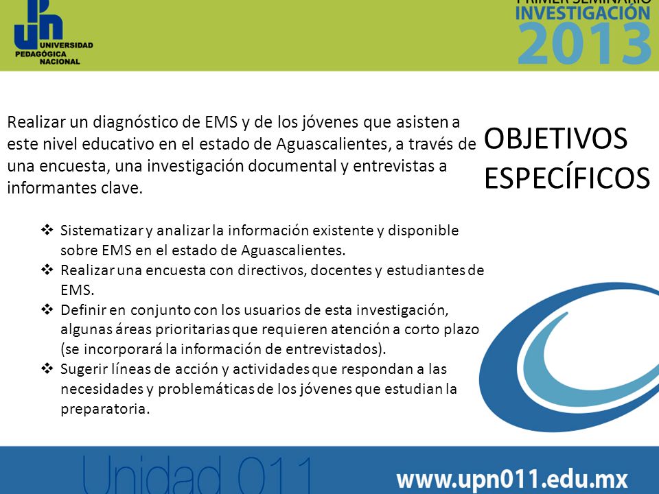 OBJETIVOS ESPECÍFICOS