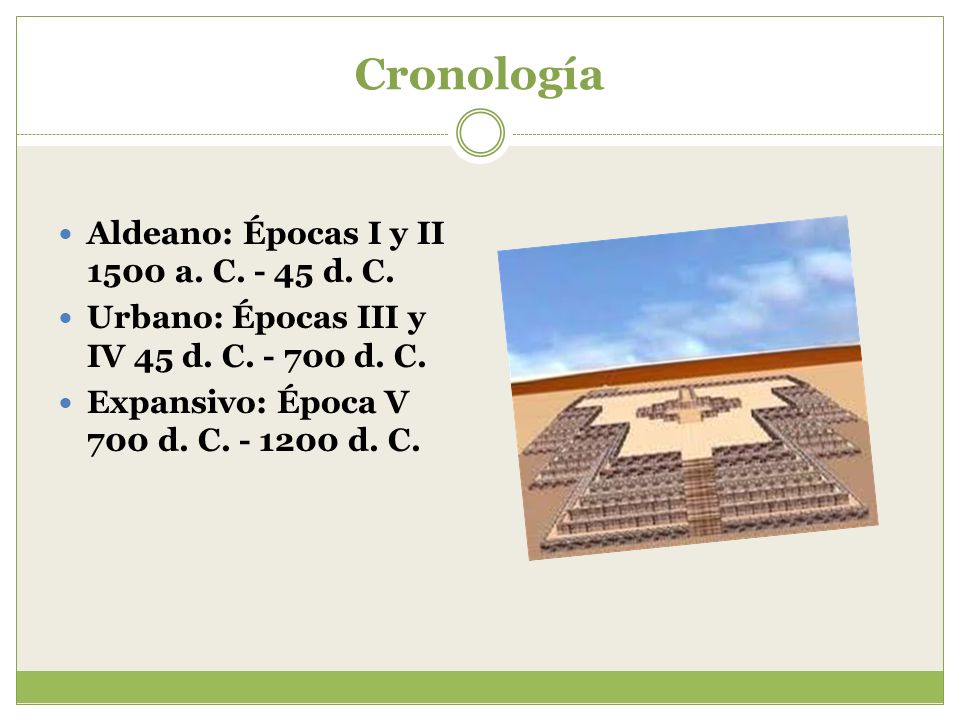Cronología Aldeano: Épocas I y II 1500 a. C d. C.