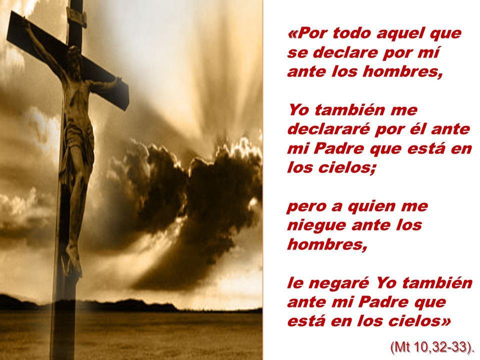 «Por todo aquel que se declare por mí ante los hombres,