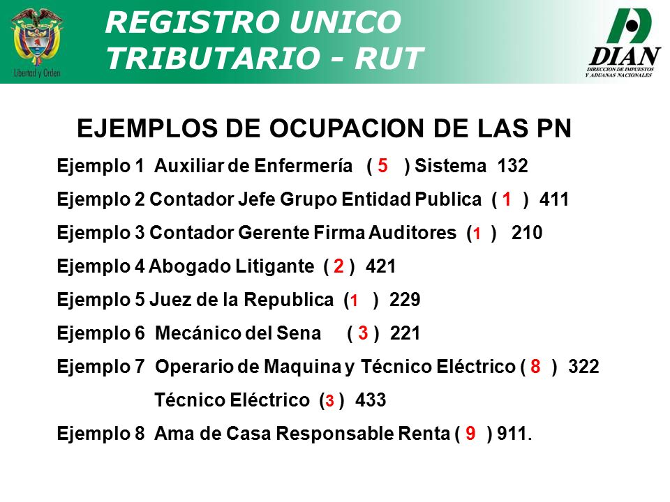 EJEMPLOS DE OCUPACION DE LAS PN