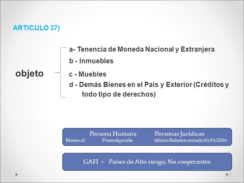 a- Tenencia de Moneda Nacional y Extranjera b - Inmuebles