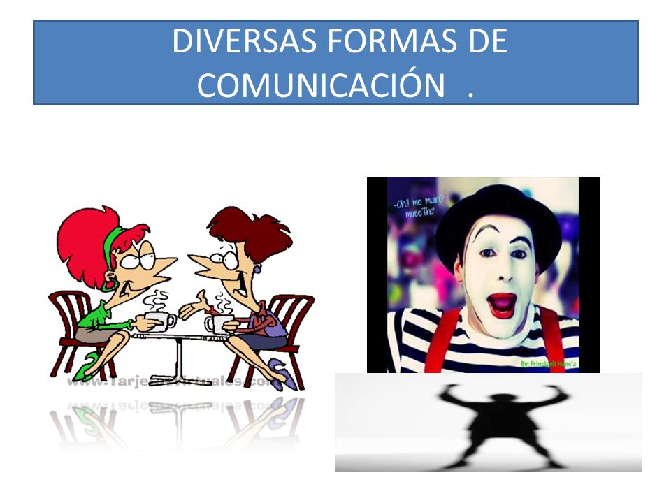 DIVERSAS FORMAS DE COMUNICACIÓN .