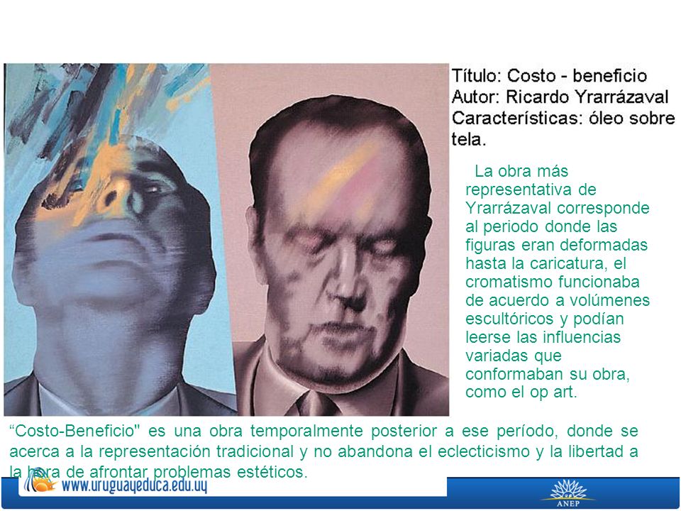 La obra más representativa de Yrarrázaval corresponde al periodo donde las figuras eran deformadas hasta la caricatura, el cromatismo funcionaba de acuerdo a volúmenes escultóricos y podían leerse las influencias variadas que conformaban su obra, como el op art.