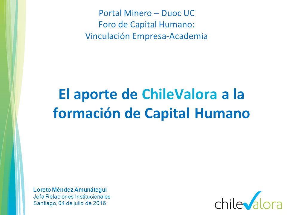 El aporte de ChileValora a la formación de Capital Humano